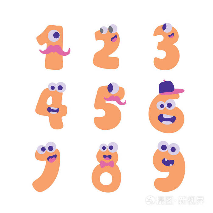 卡通世界找数字4_卡通数字2021_找数字卡片